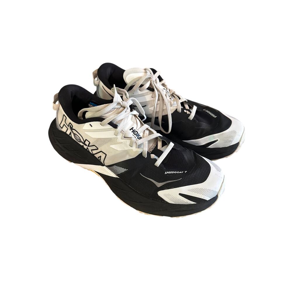 Men US-10 2E EU-44 HOKA Speedgoat 7 Trail Running Sneakers Shoes Black White